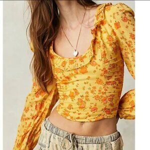 FREE PEOPLE Another Life Top in Honey Combo NWT